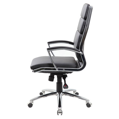 Executive High-Back Chair w/CHRM Base, Caster Accents & Screw Cap Covers freeshipping - Barnhill Desk