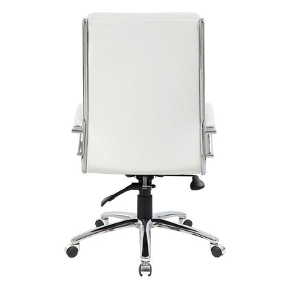 Executive High-Back Chair w/CHRM Base, Caster Accents & Screw Cap Covers freeshipping - Barnhill Desk