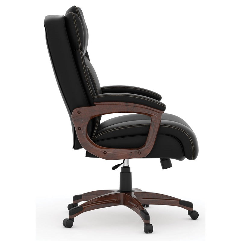 Charleston Collection Executive High Back with Plastic Wooden Arms and Base freeshipping - Barnhill Desk