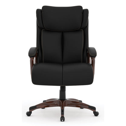 Charleston Collection Executive High Back with Plastic Wooden Arms and Base freeshipping - Barnhill Desk